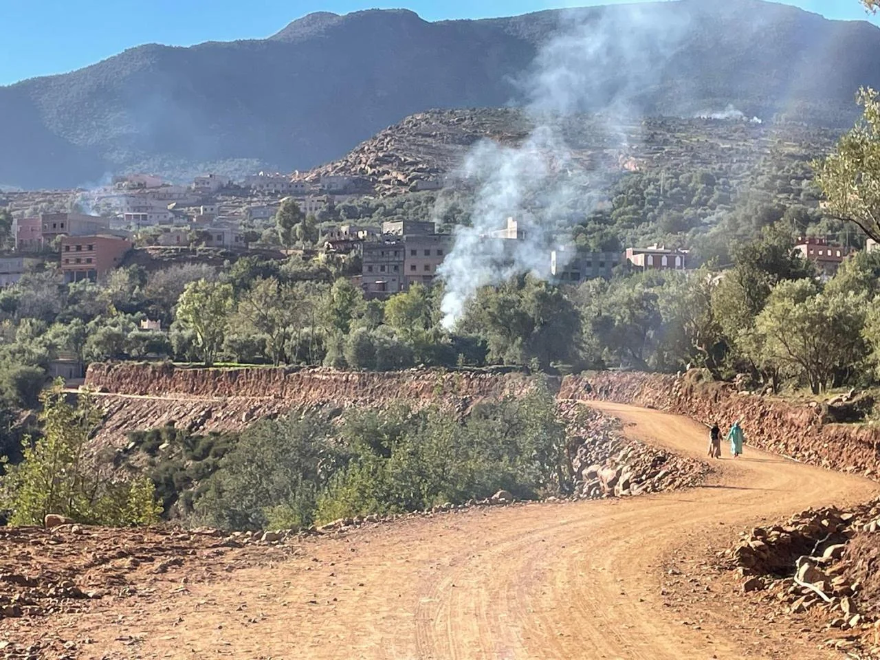 Oued Zat valley scenery near Tighedouine