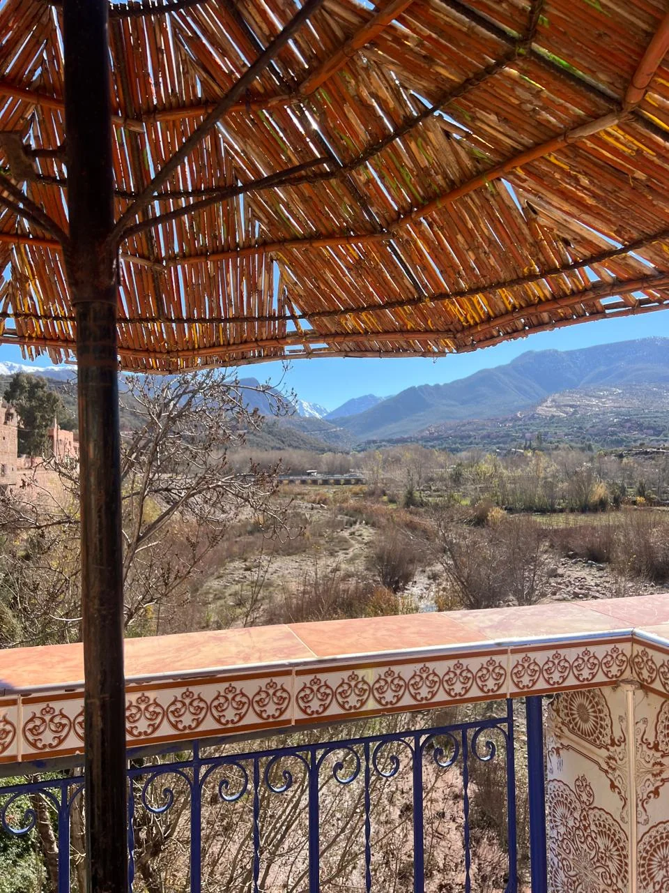 Tighedouine village and High Atlas scenery